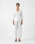 Nova Collar Shirt — hand embroidery on collar and pockets — House of NSJ