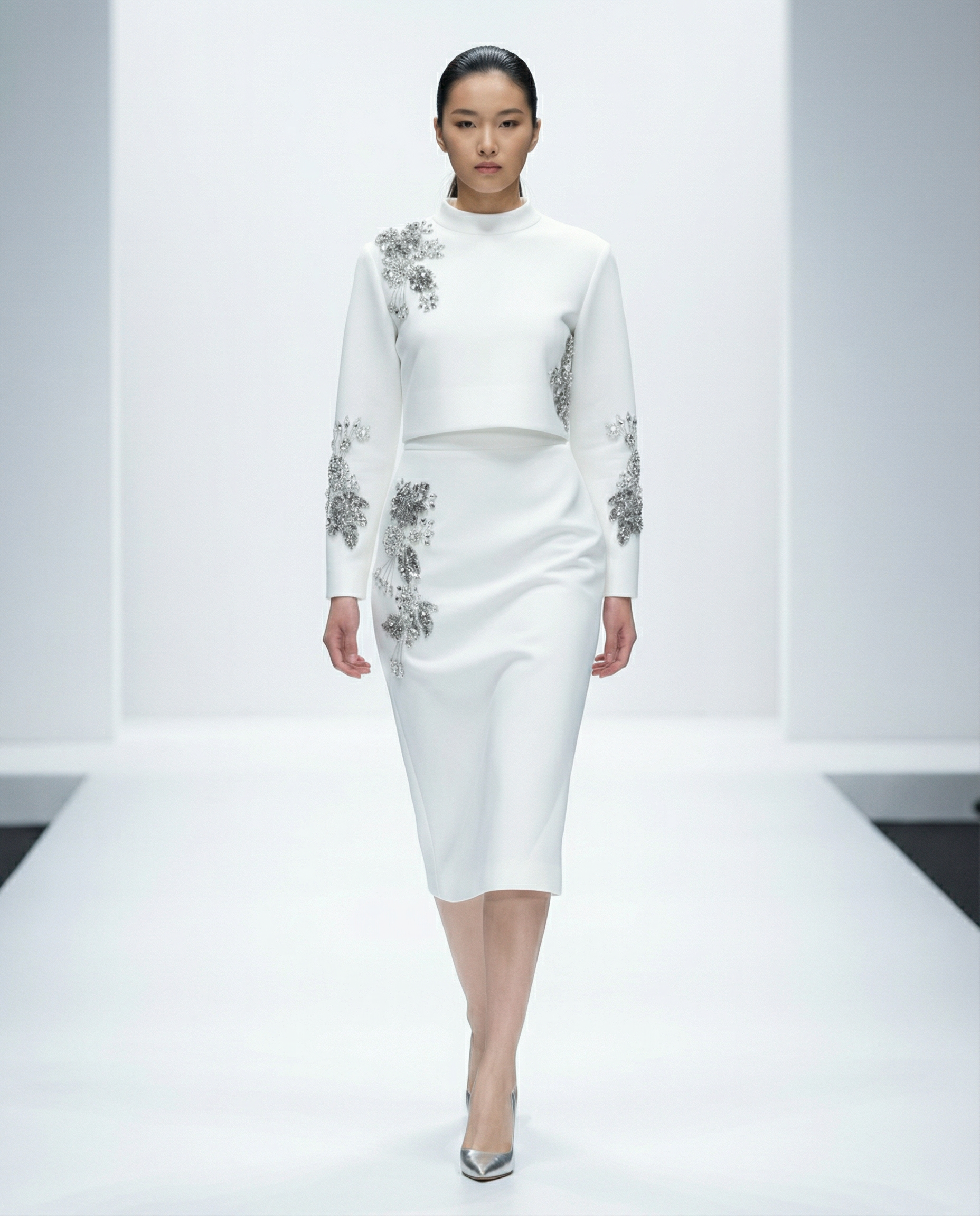 Ivory Petal Top + skirt