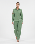 Soft Petal Shirt — hand embroidery running along one sleeve — House of NSJ