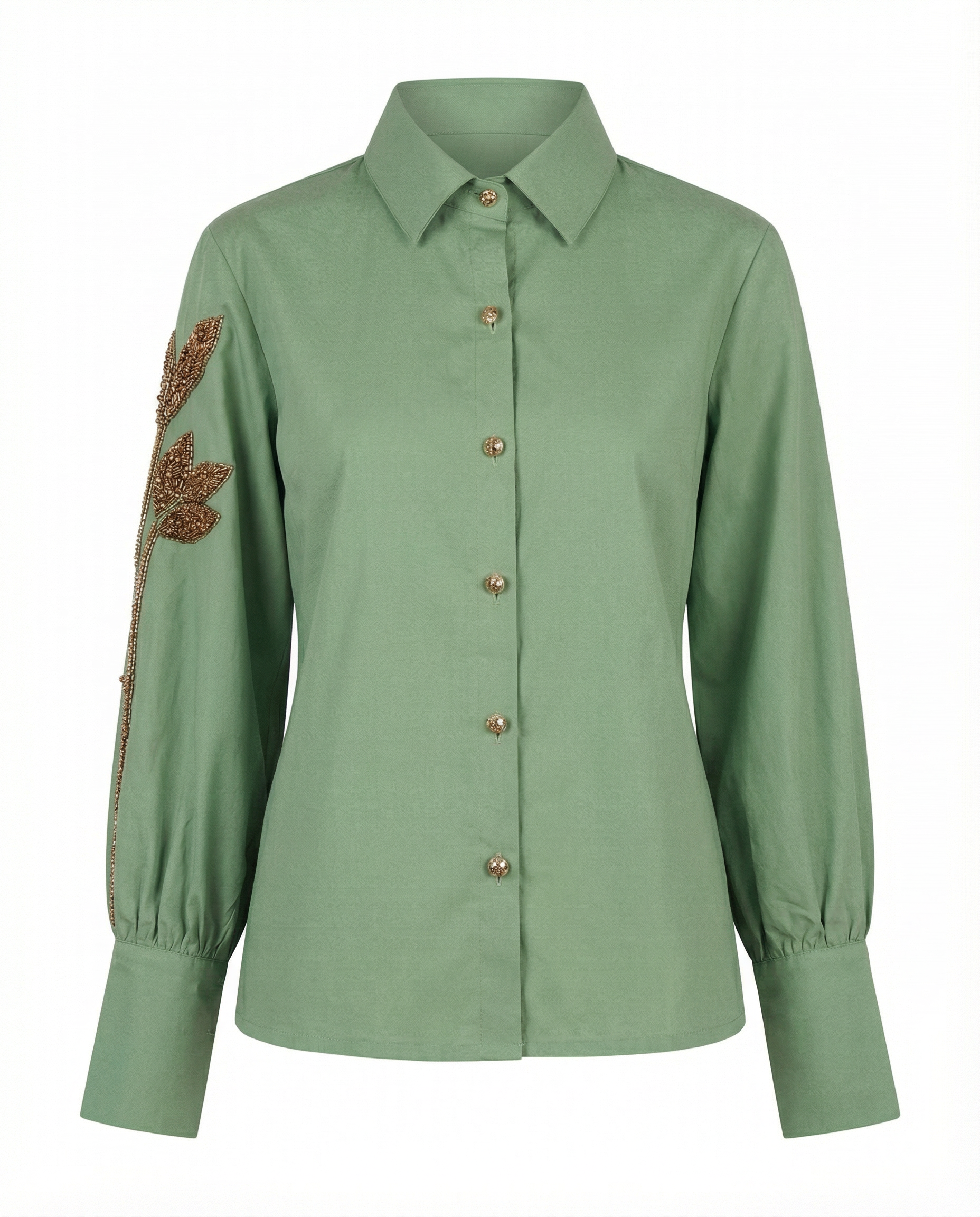 Soft Petal Shirt — structured cotton shirt with artisanal detail — House of NSJ