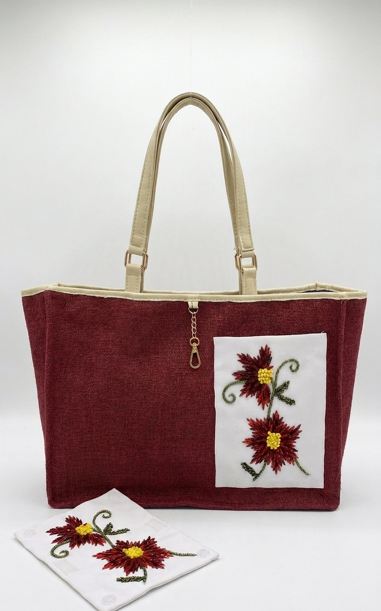 Red Switch Tote — reversible convertible tote bag in red — House of NSJ