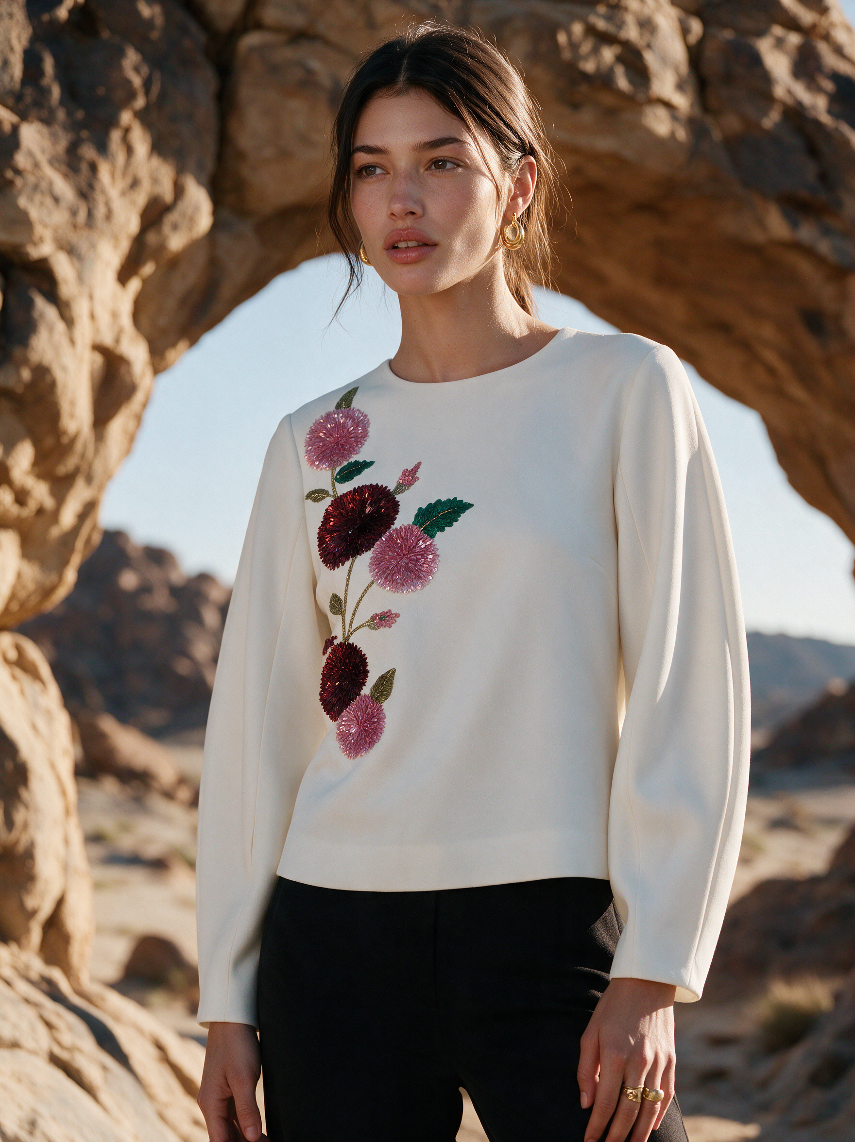 Eden Top white full look — House of NSJ