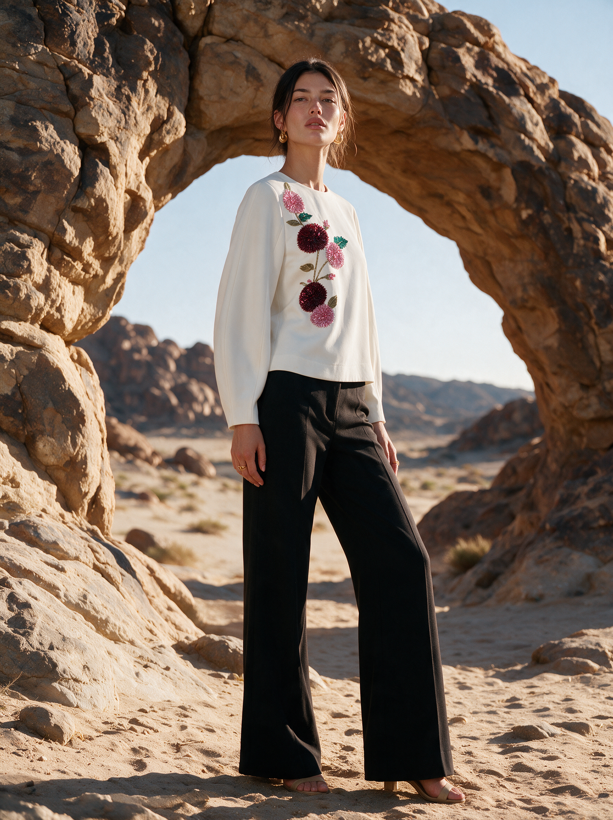 Eden Top white styled view — House of NSJ