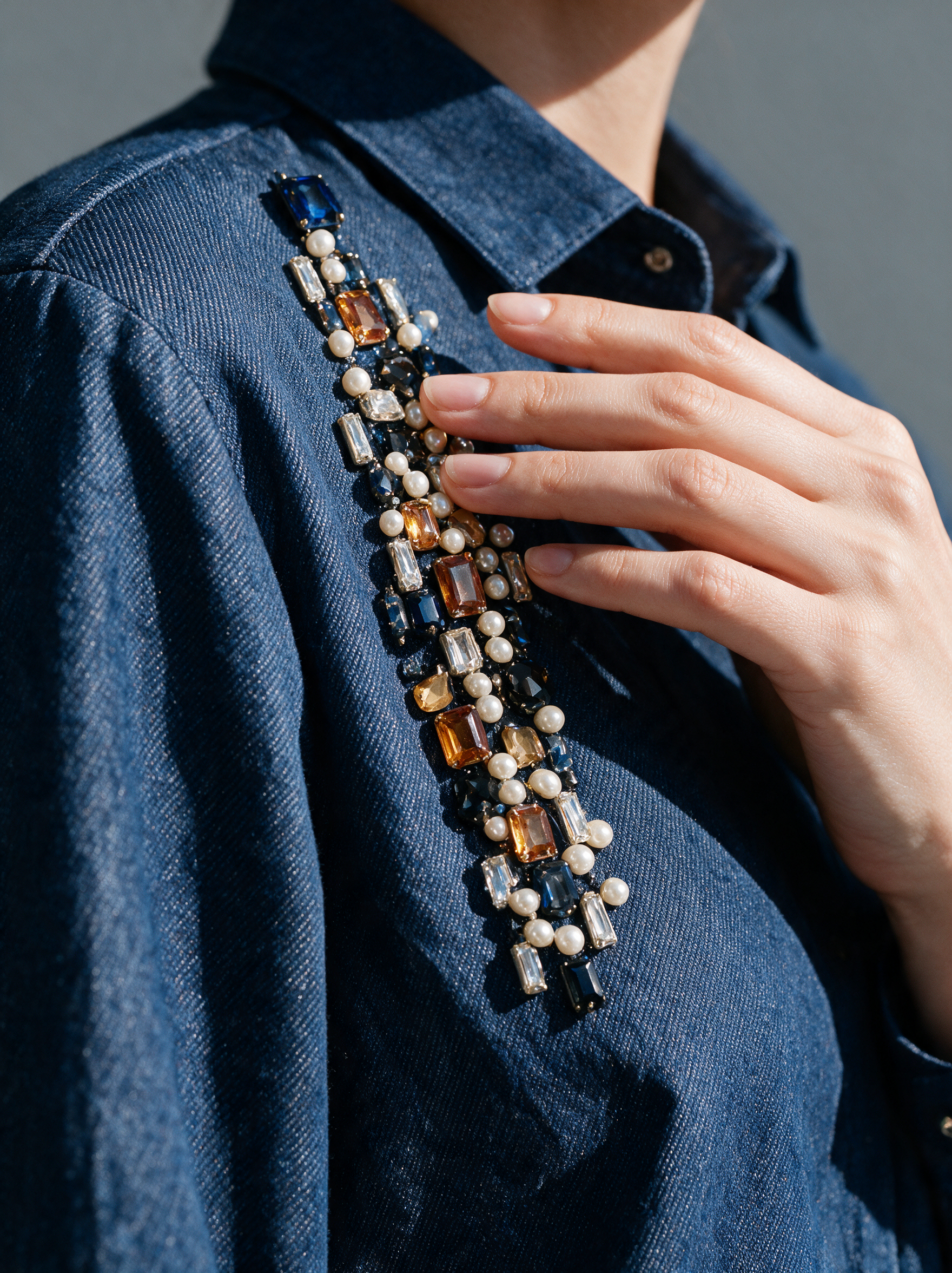 Aura Shirt Blue — Full Look — House of NSJ