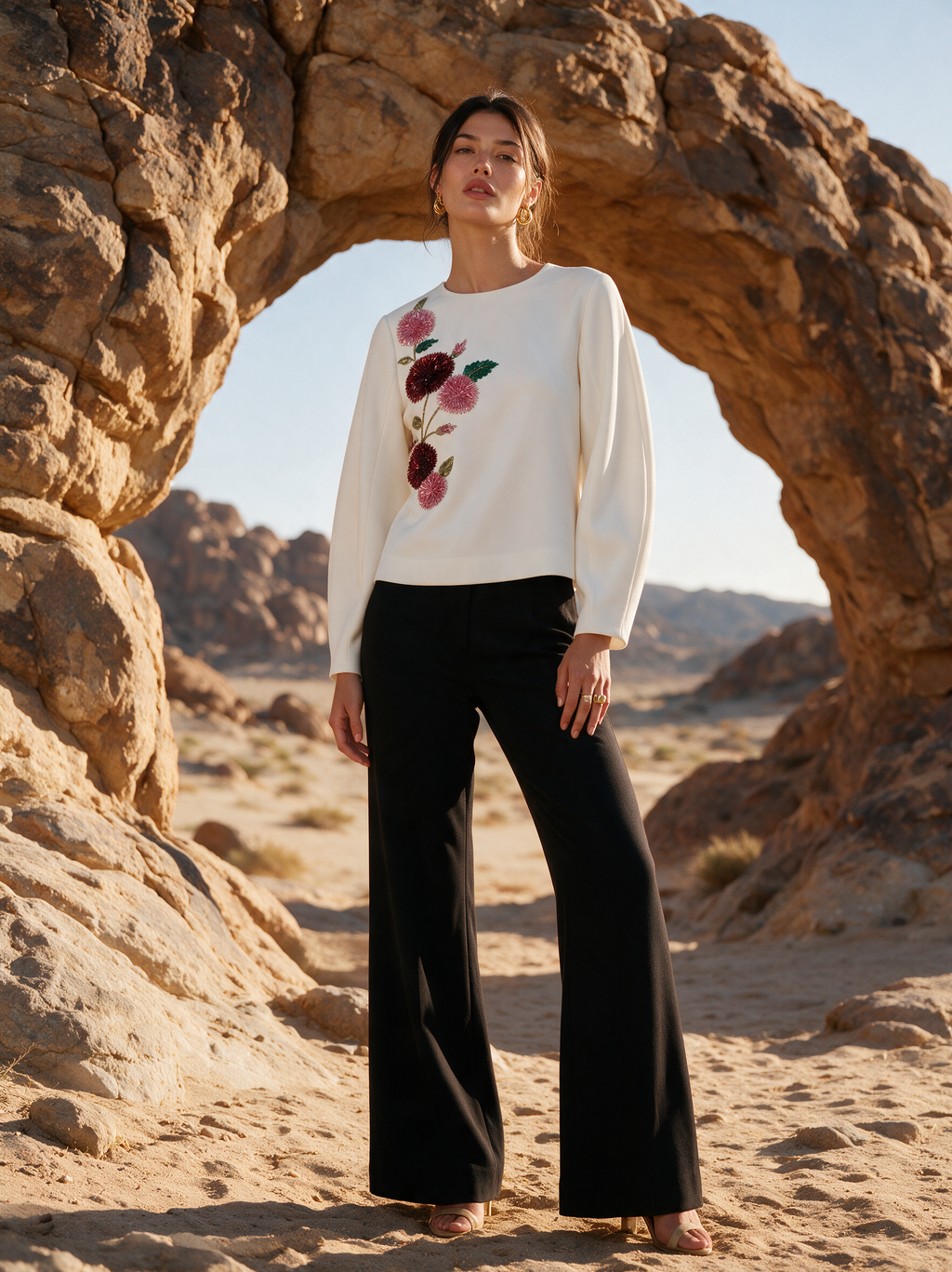 Eden Top white front view — House of NSJ