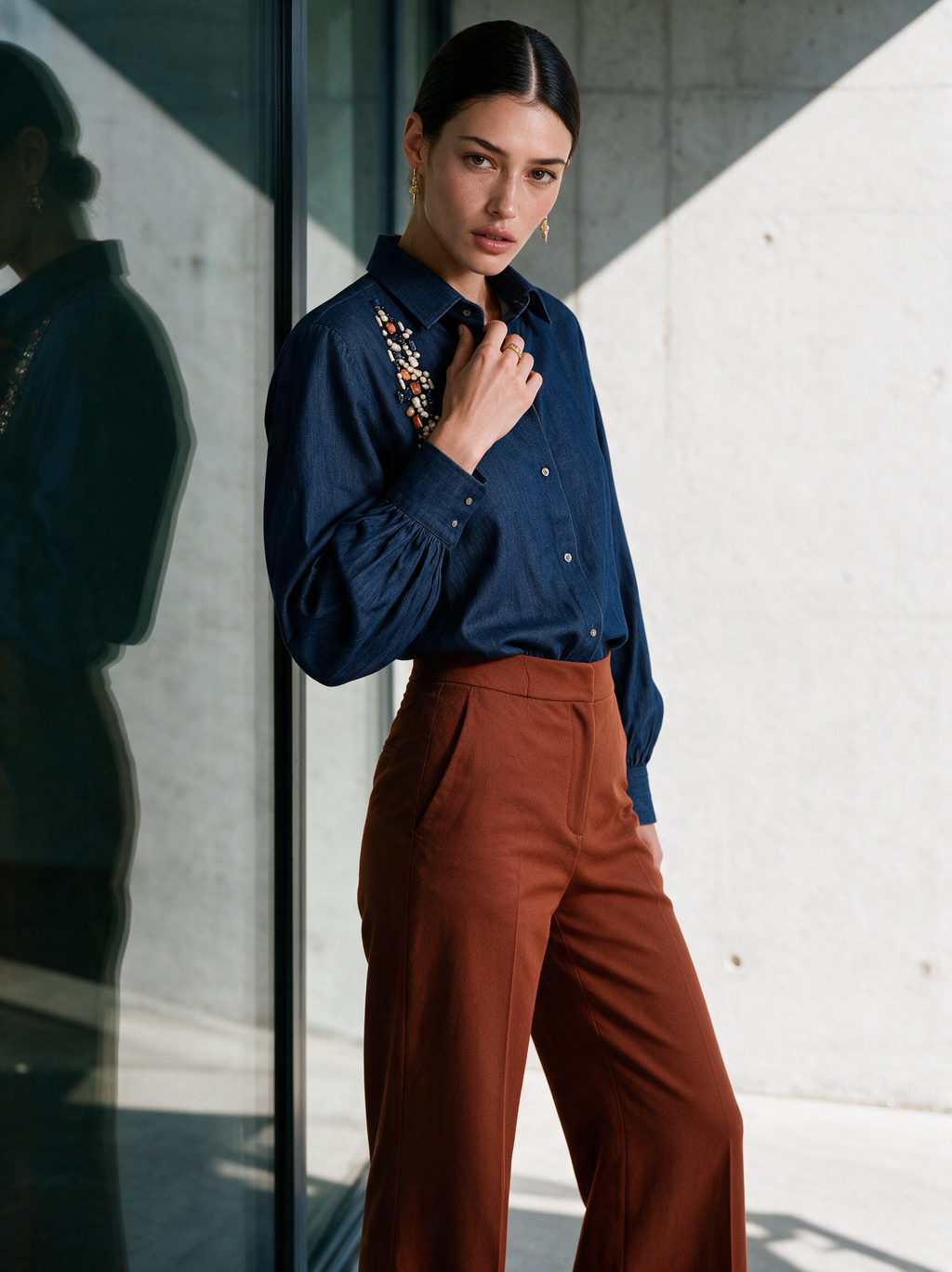 Aura Shirt Blue — Back View — House of NSJ