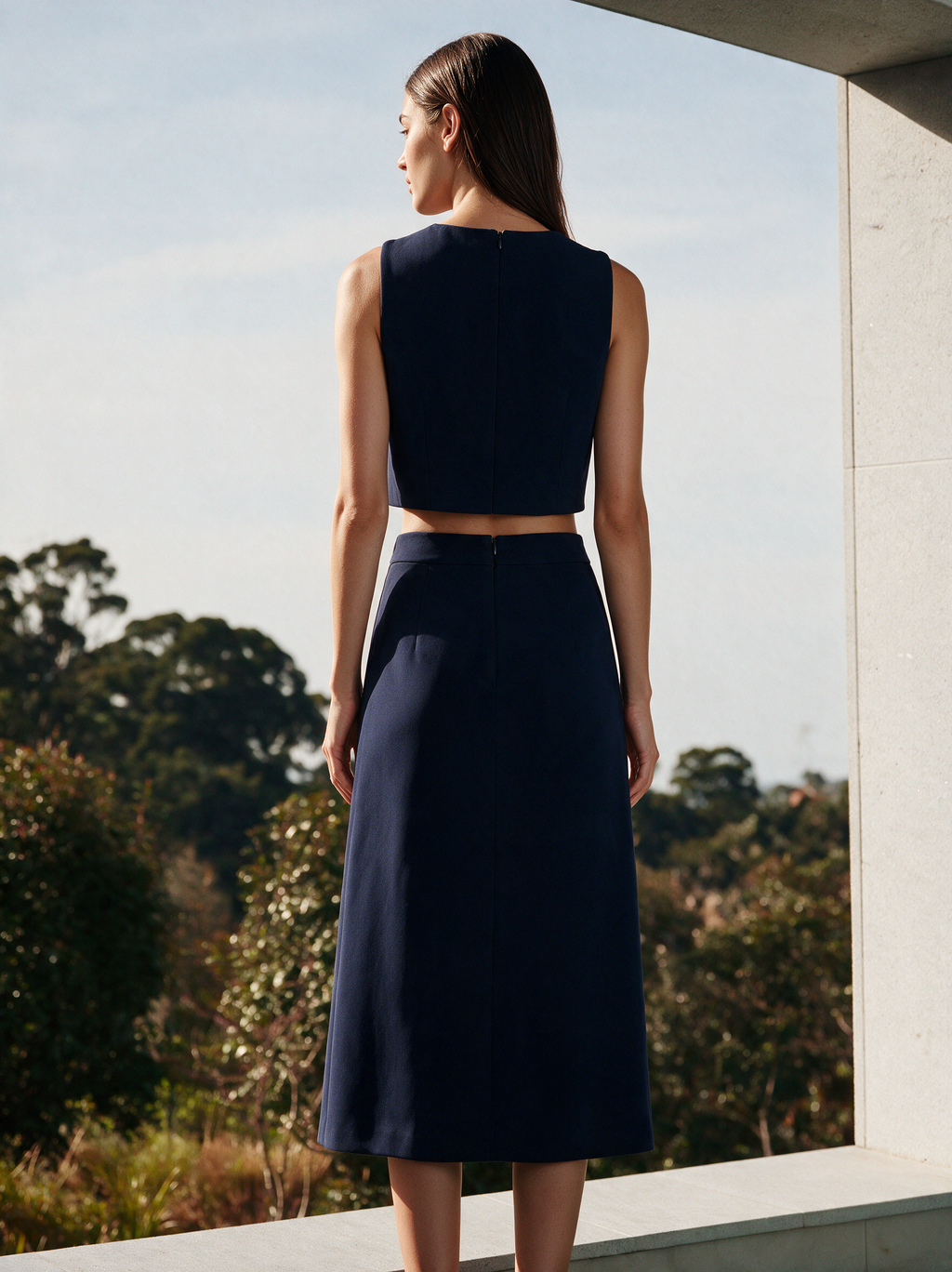 House of NSJ Fia Top and Skirt back view