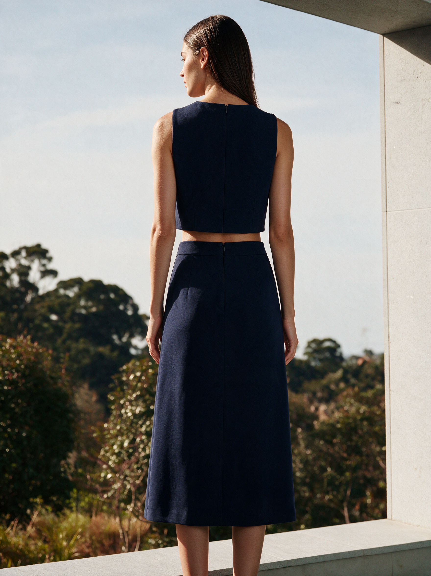 House of NSJ Fia Top and Skirt back view