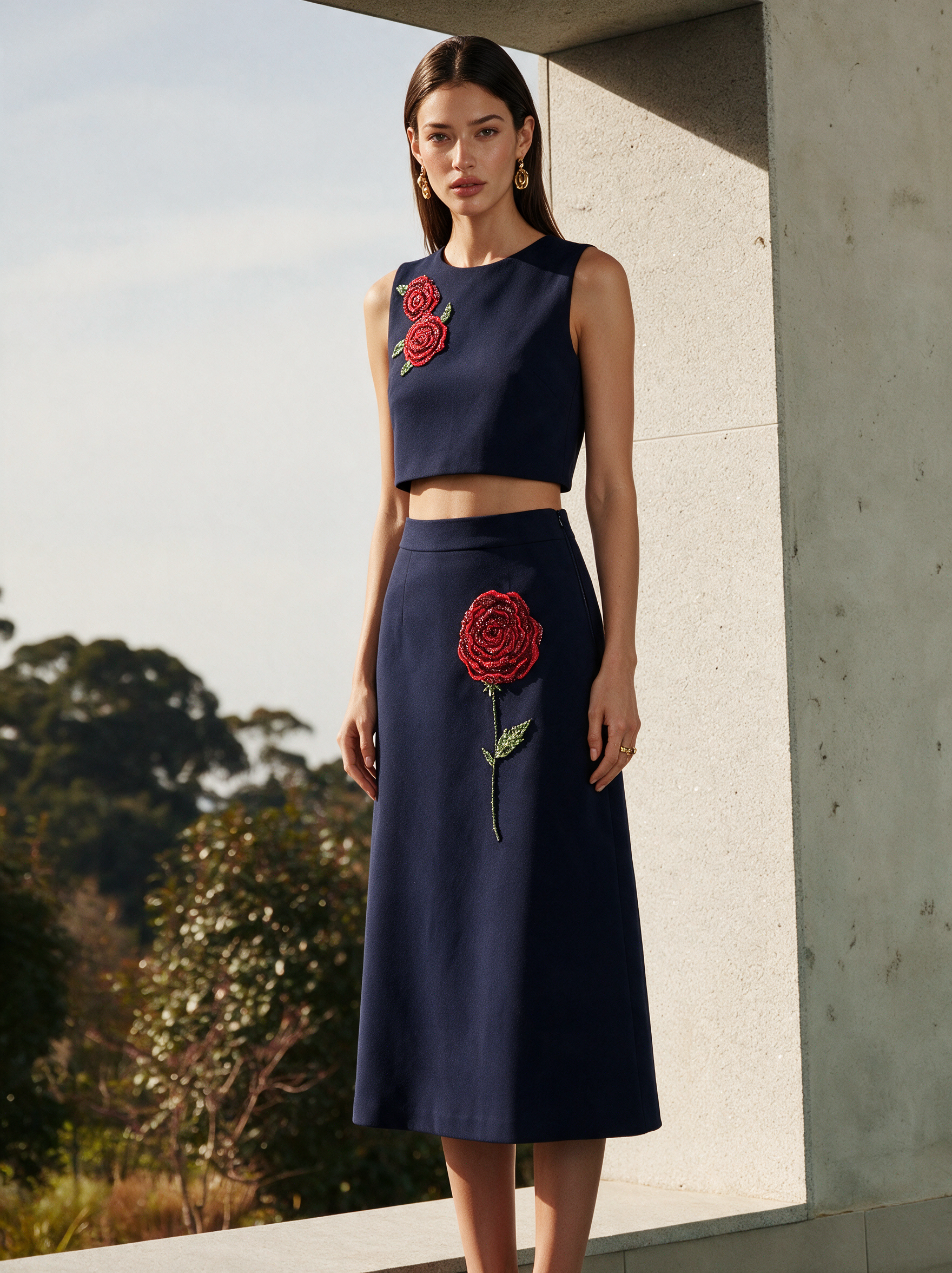 House of NSJ Fia Top and Skirt front view