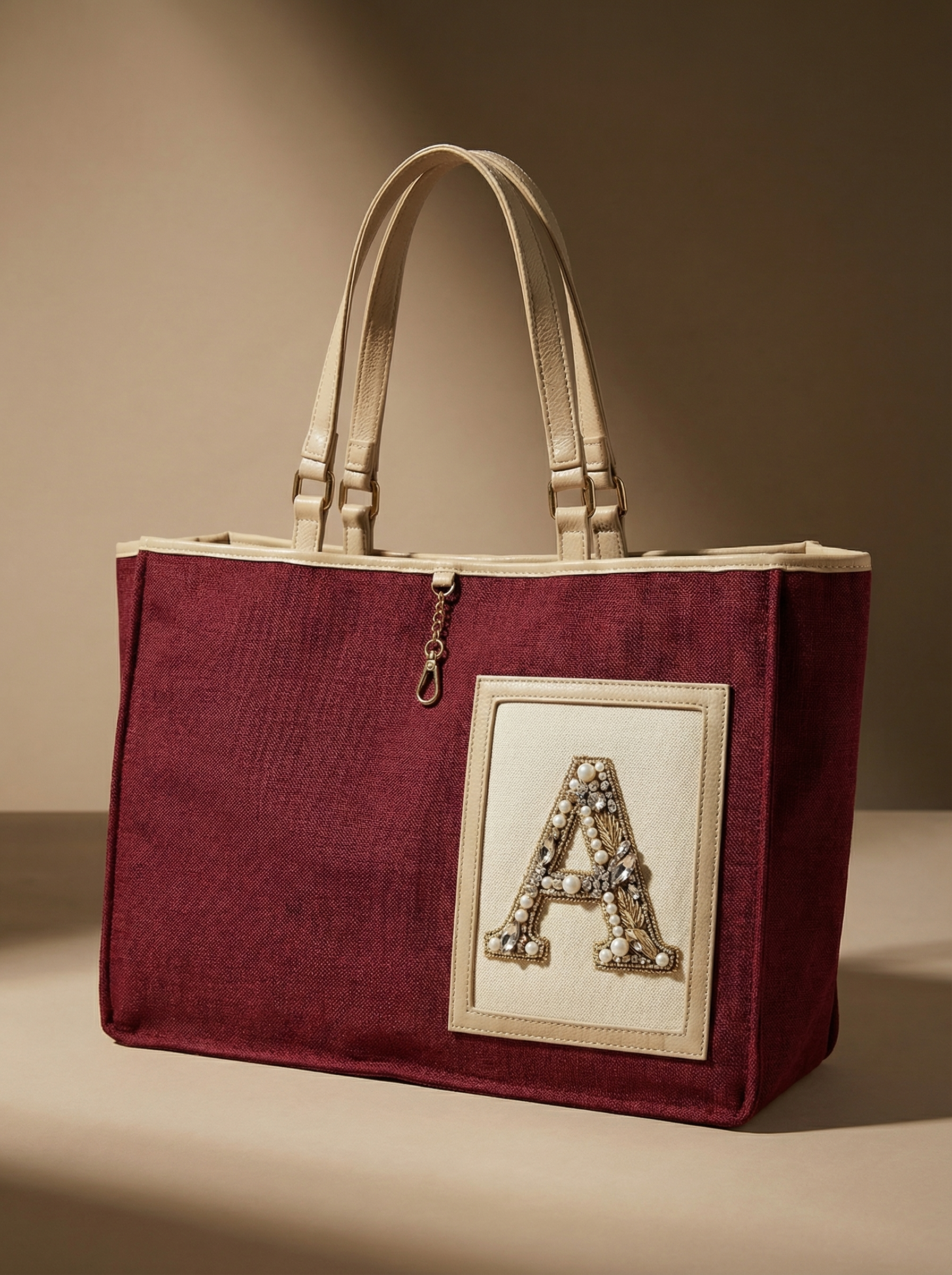 Red Switch Tote — tote bag detail view — House of NSJ