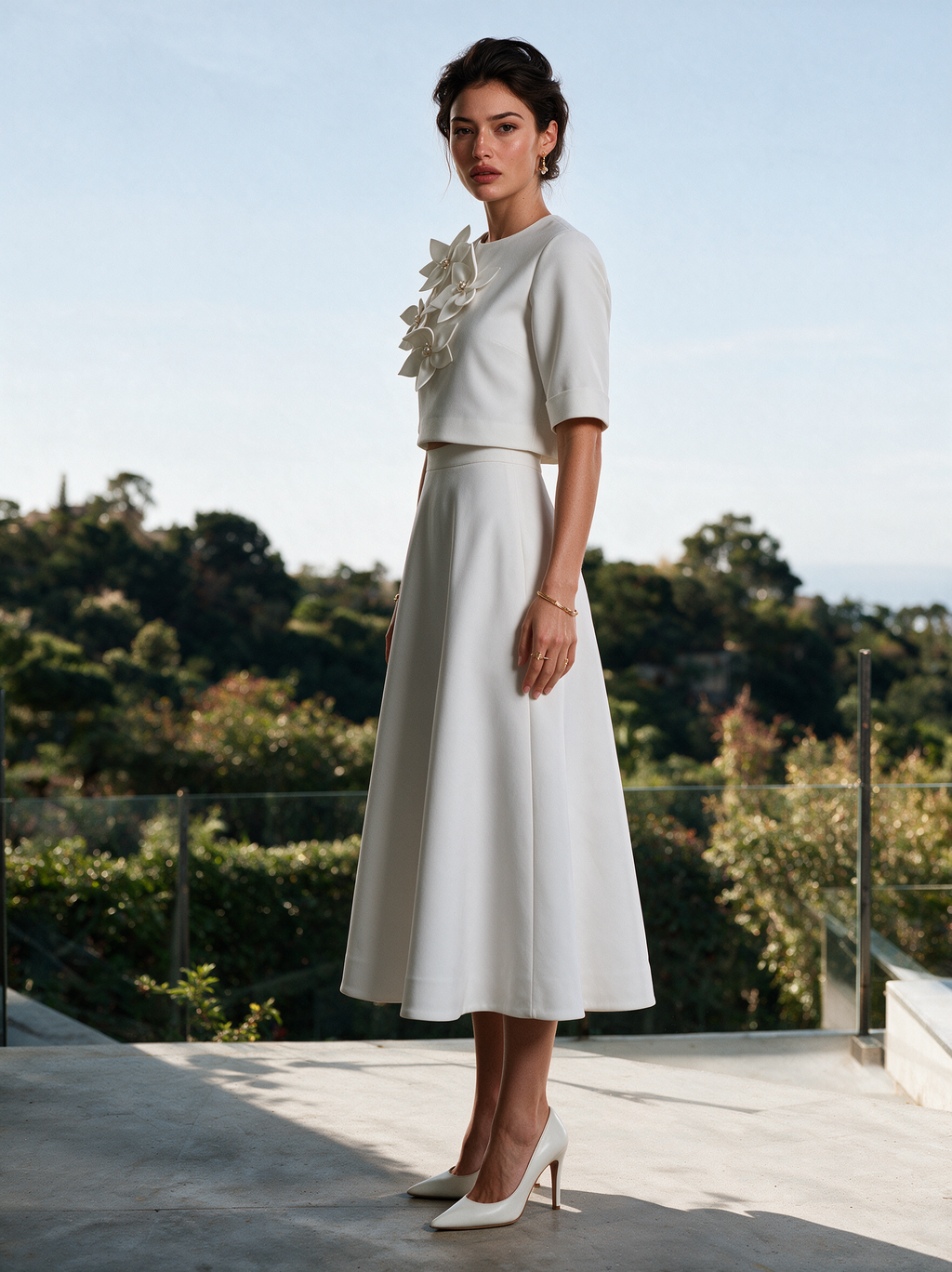 House of NSJ Iris Top and Skirt styled view