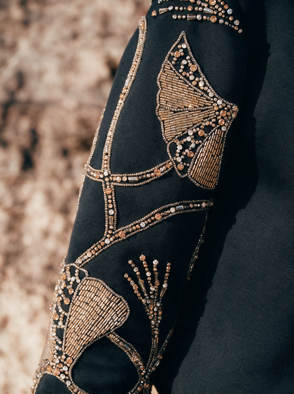 Kaia Jacket embroidery close-up — House of NSJ