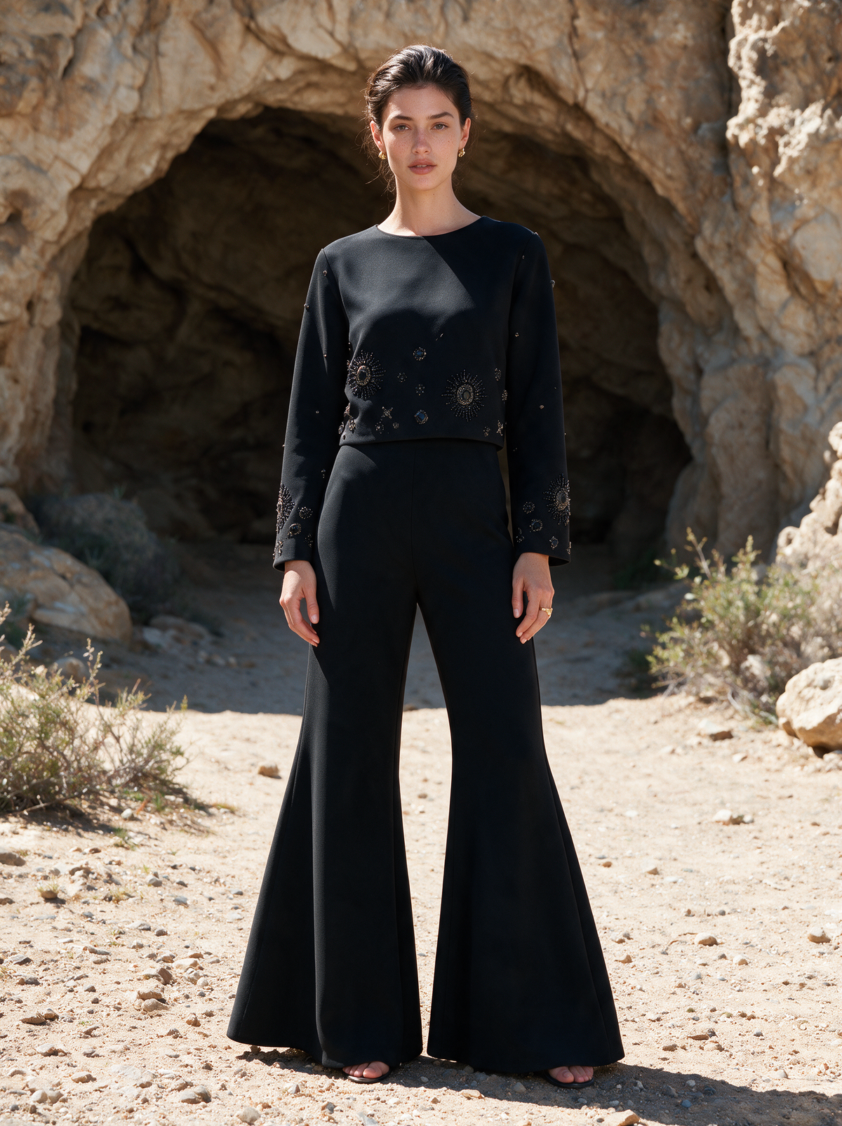 House of NSJ Moonlit co-ord black view 2
