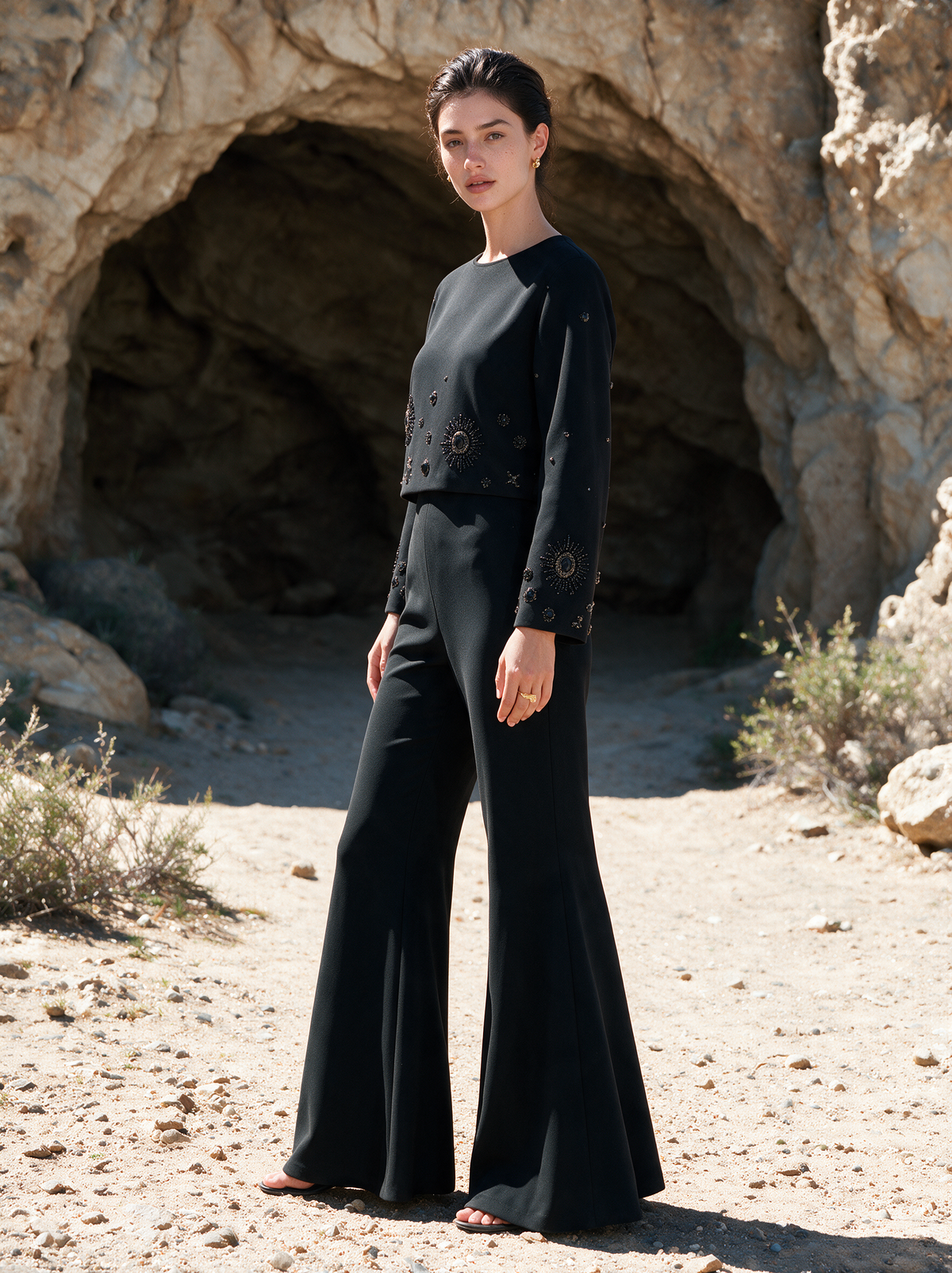 House of NSJ Moonlit co-ord black view 4