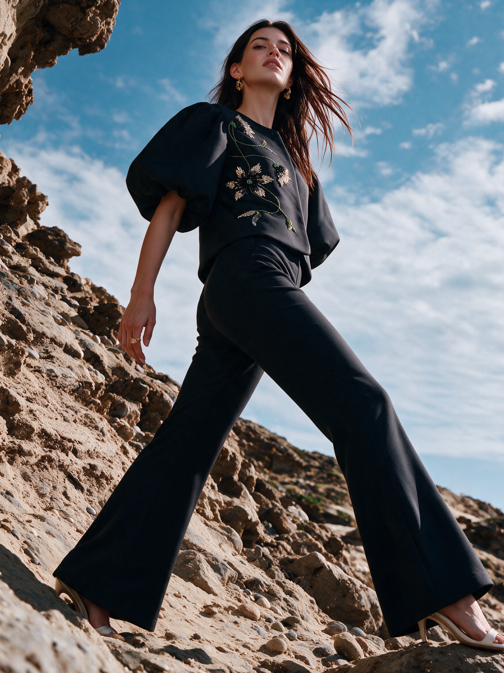 House of NSJ Signature Top black styled view