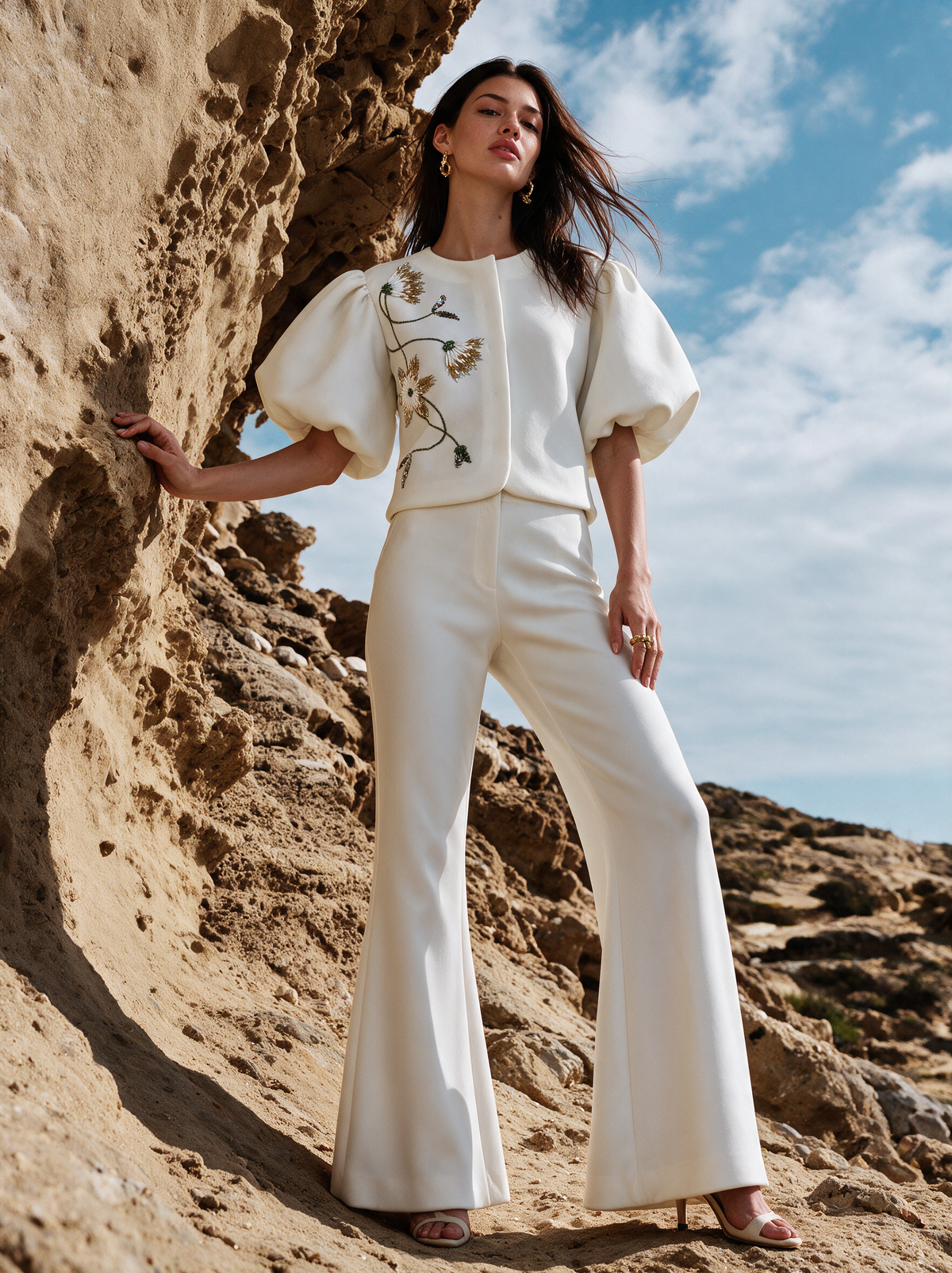 House of NSJ Signature Top white front view