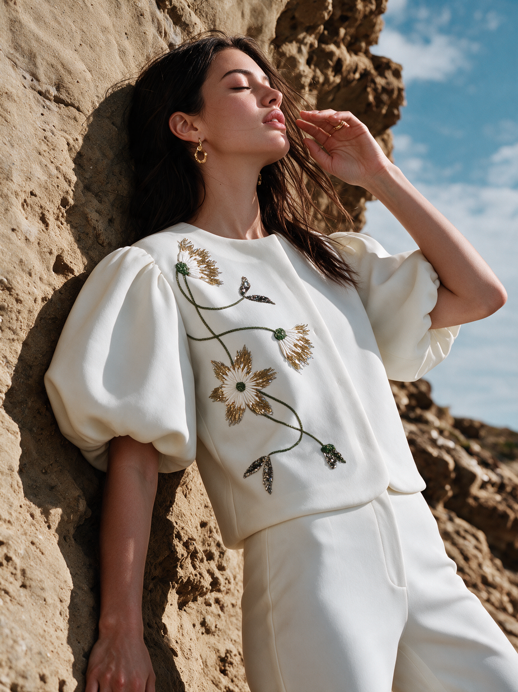 House of NSJ Signature Top white view