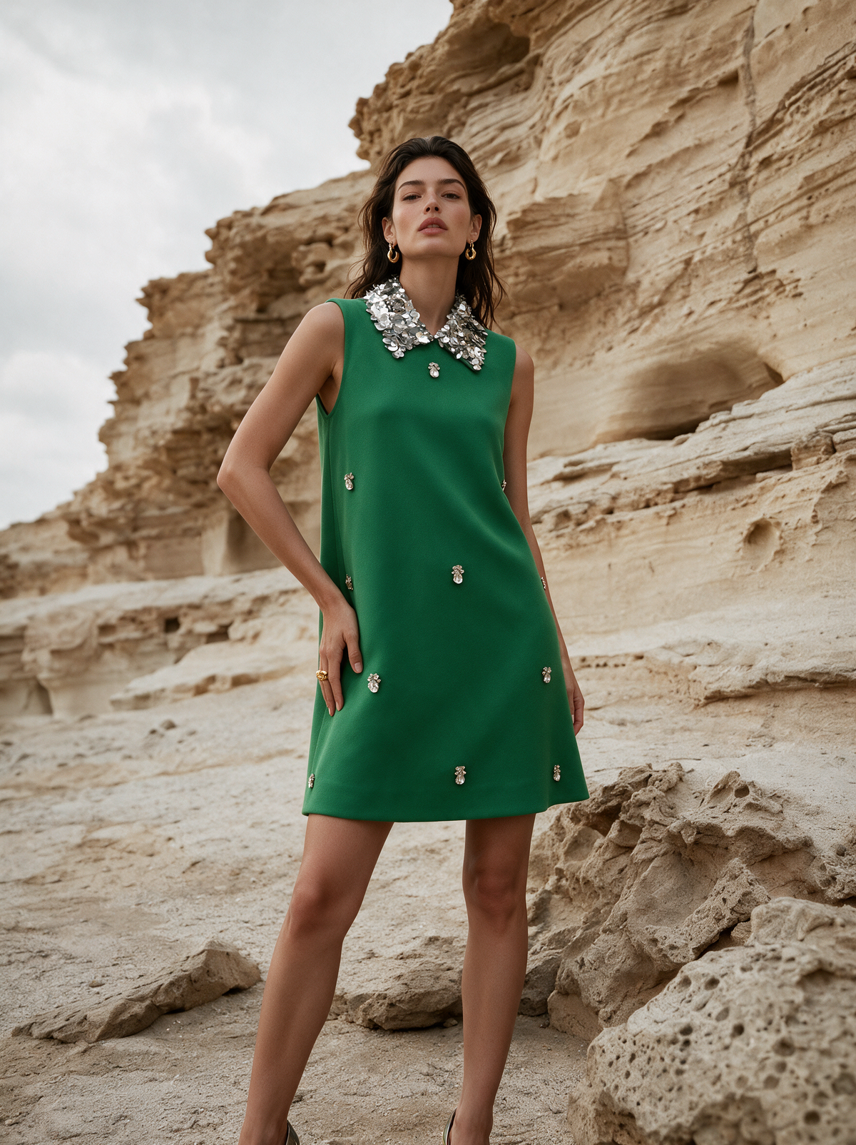 Siren Midi Dress green — House of NSJ